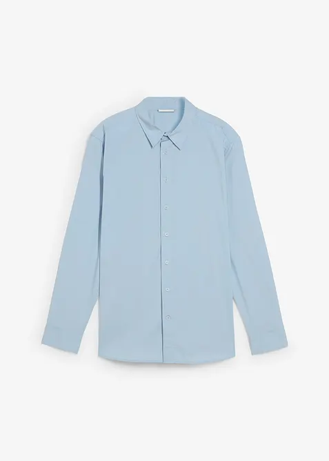 Långärmad skjorta med bomull och stretch, Regular Fit, bonprix