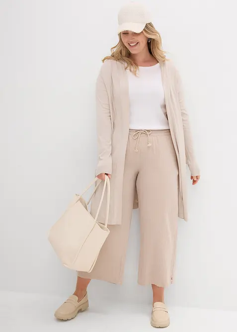 Tunn l&aring;ng cardigan i mjuk viskos, bonprix