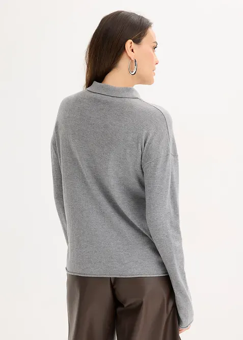 Finstickad skjorta, bonprix