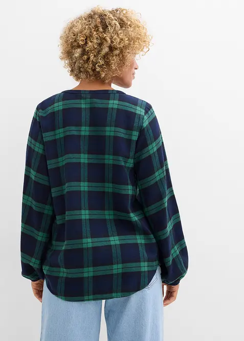 Blus i flanell av ren bomull, bonprix