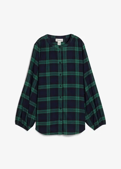 Blus i flanell av ren bomull, bonprix