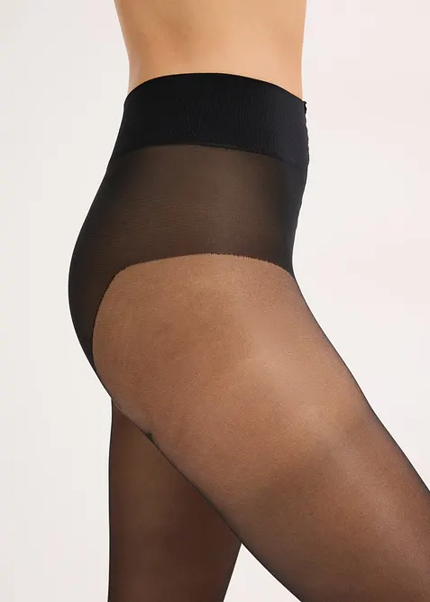 Halvtransparent nylonstrumpbyxa, 30 DEN, 2-pack, bonprix