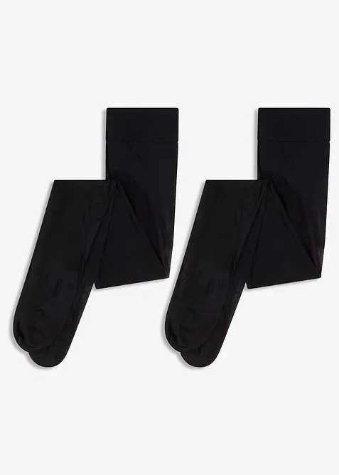 Halvtransparent nylonstrumpbyxa, 30 DEN, 2-pack, bonprix
