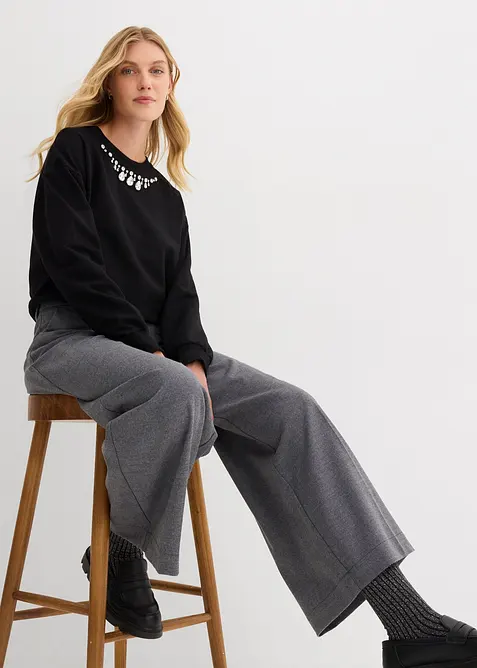 Oversizesweatshirt av bomull, bonprix