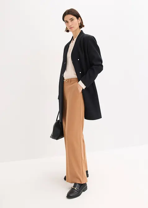 Kort kappa med yllelook, bonprix