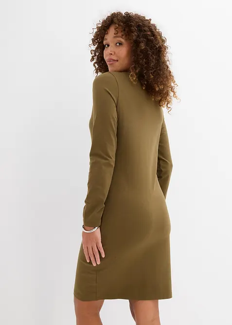 Jerseykl&auml;nning av bomull med stretch (2-pack), bonprix