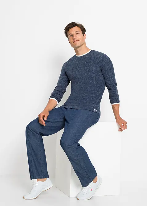 Dra på-byxa, Classic Fit, Straight, bonprix