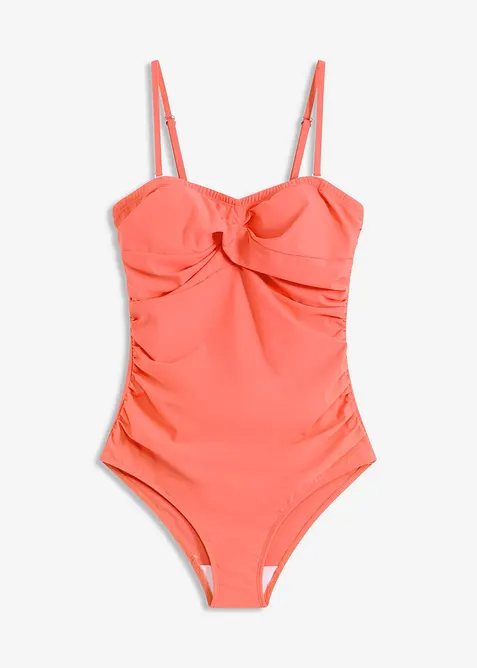 Bandåbaddräkt i omlottstil med medelhög, formande effekt, bonprix