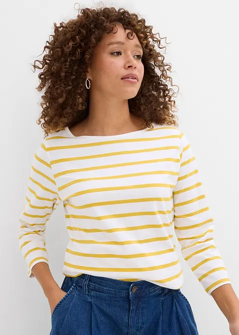 L&aring;ng&auml;rmad topp med ekologisk bomull, bonprix