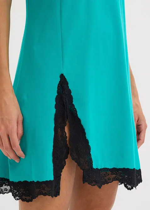 Kort nattlinne med ljuvlig spets, bonprix