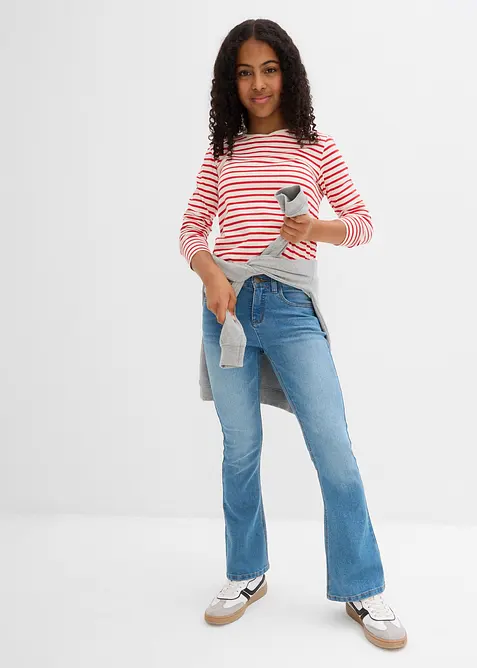 Flared Jeans Mid Waist för barn, bonprix