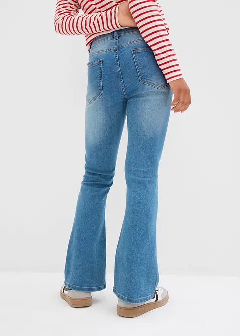 Flared Jeans Mid Waist för barn, bonprix