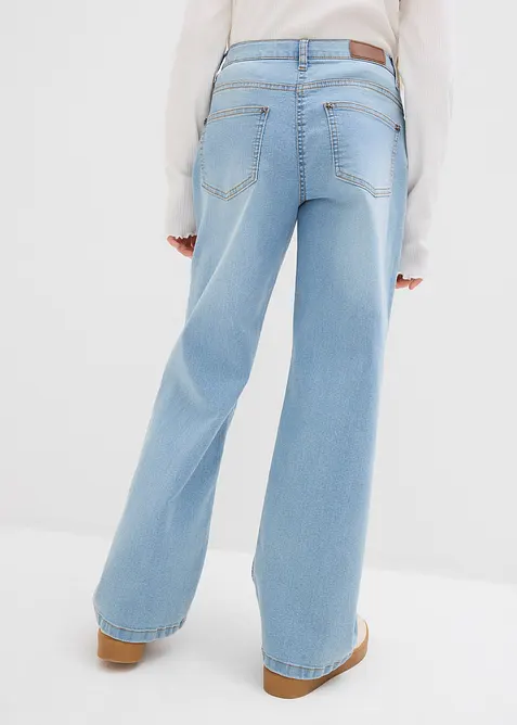 Wide Leg Jeans Mid Waist f&ouml;r barn, bonprix