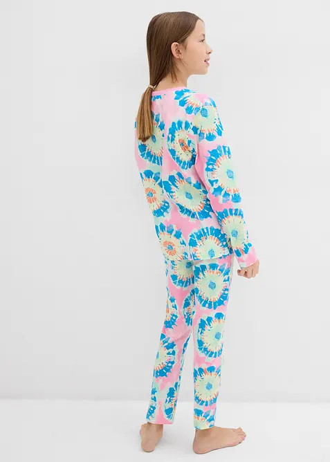 2 pyjamasar lång + kort med mjuk ekologisk bomull (set i 4 delar), bonprix