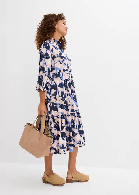 Tunikaklänning i följsam viskos, bonprix