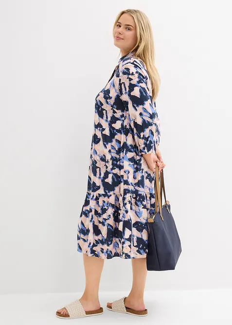 Tunikaklänning i följsam viskos, bonprix