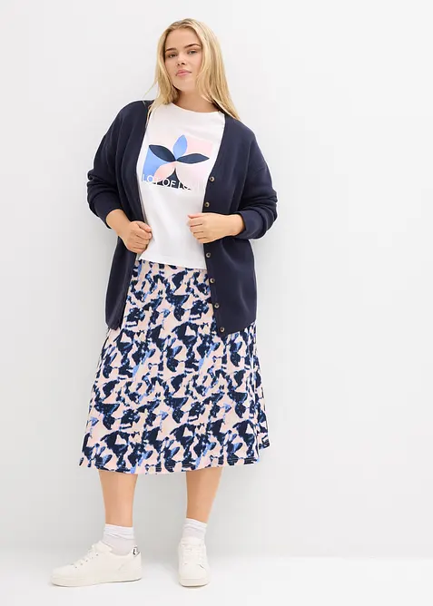 Kjol i midilängd med vidd, bonprix