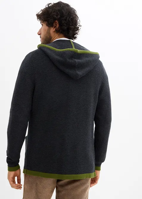 Folkloreinspirerad kofta med huva, bonprix