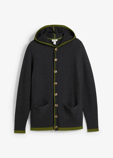 Folkloreinspirerad kofta med huva, bonprix