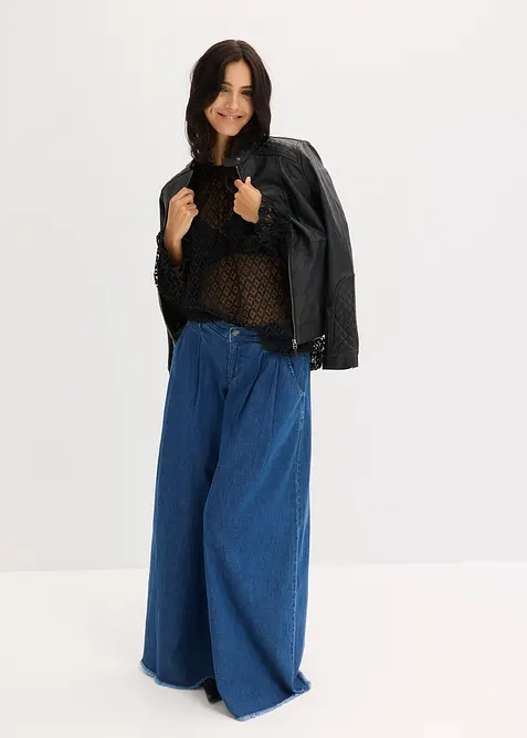 Spetstopp av bomullsmix, bonprix