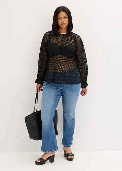 Spetstopp av bomullsmix, bonprix