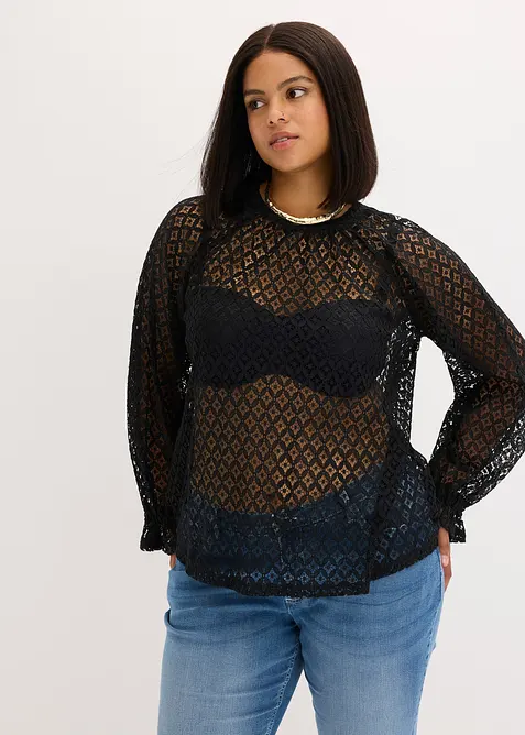 Spetstopp av bomullsmix, bonprix