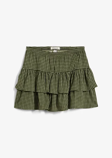 Klockkjol i kräpp med struktur, bonprix