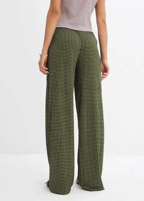 Jerseybyxa av kräpp med struktur, bonprix