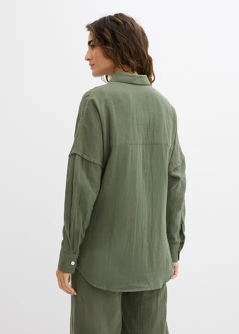 Oversize-skjorta av luftig muslin, bonprix
