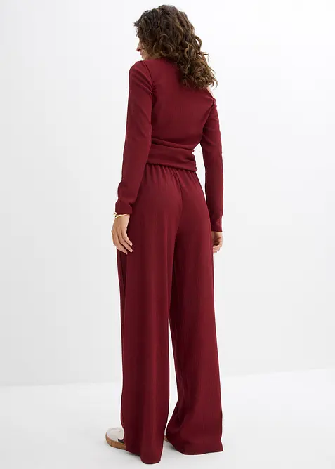 Byxa i dra på-modell av kräpp med struktur, bonprix