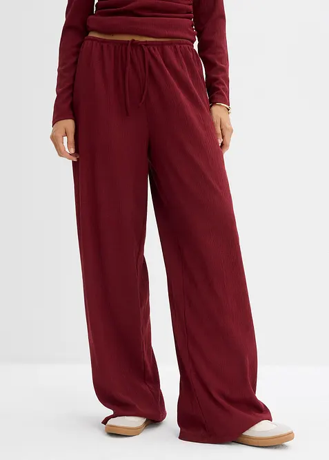 Byxa i dra på-modell av kräpp med struktur, bonprix