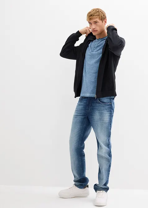 Farfarströja med långa ärmar och tvättade effekter, av ekologisk bomull, bonprix