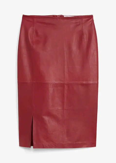 Skinnkjol med slits, bonprix