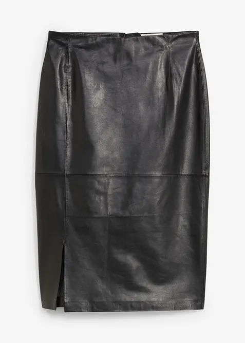 Skinnkjol med slits, bonprix