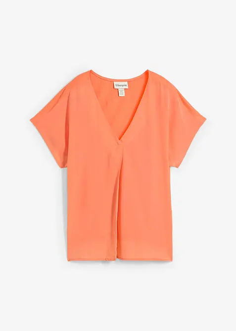 Topp med sidenandel och vävd infällning, bonprix