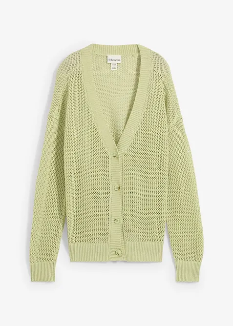 Hålmönstrad cardigan, bonprix