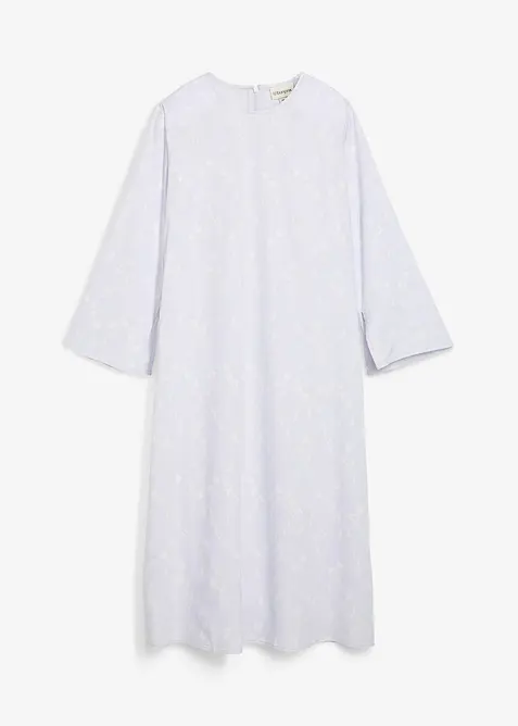 Blommig midiklänning av ren viskos, bonprix