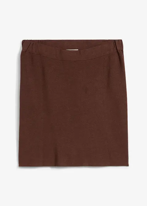 Stickad kjol av viskosmix, bonprix