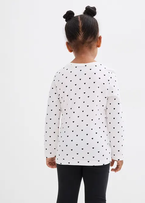 Långärmad topp av ekologisk bomull (3-pack), bonprix