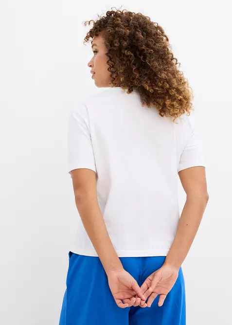 T-shirt med tryck, av ren bomull, bonprix