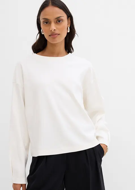 L&aring;ng&auml;rmad topp av ren bomull, bonprix