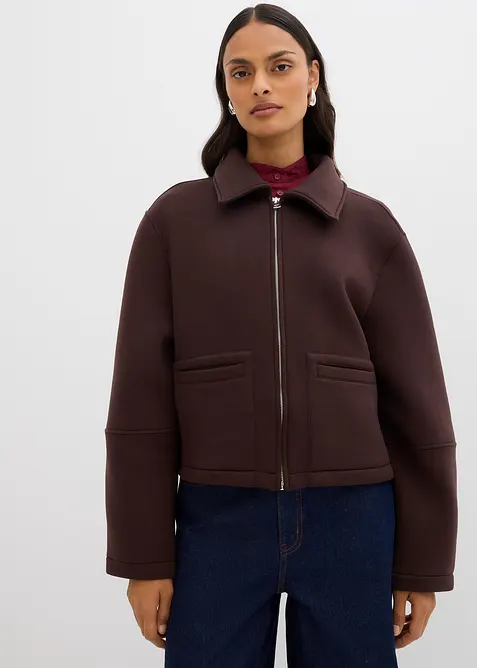 Kort jacka av stabil trikå, bonprix