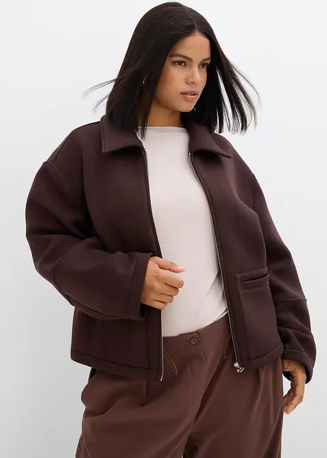 Kort jacka av stabil trikå, bonprix