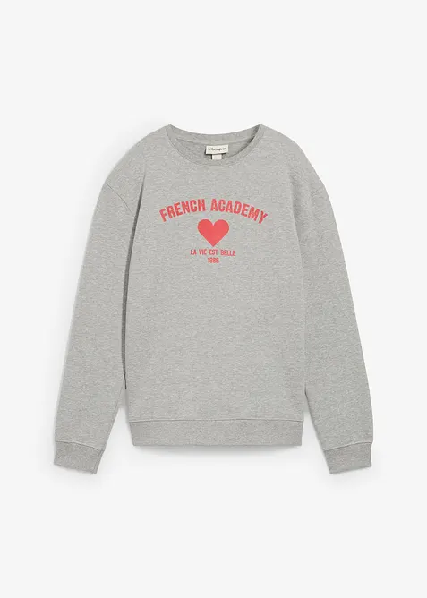 Sweatshirt med mjuk ekologisk bomull, bonprix