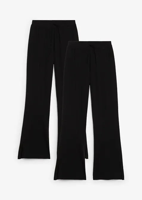 Jerseybyxa i utst&auml;lld modell av elastisk bomullsmix (2-pack), bonprix