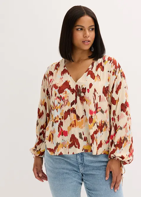 Blus med metalliserat garn, bonprix