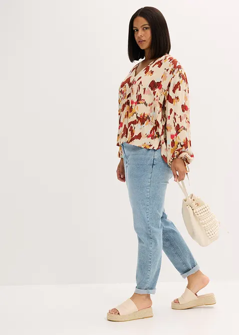 Blus med metalliserat garn, bonprix