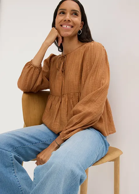 Blus av lyocell, bonprix