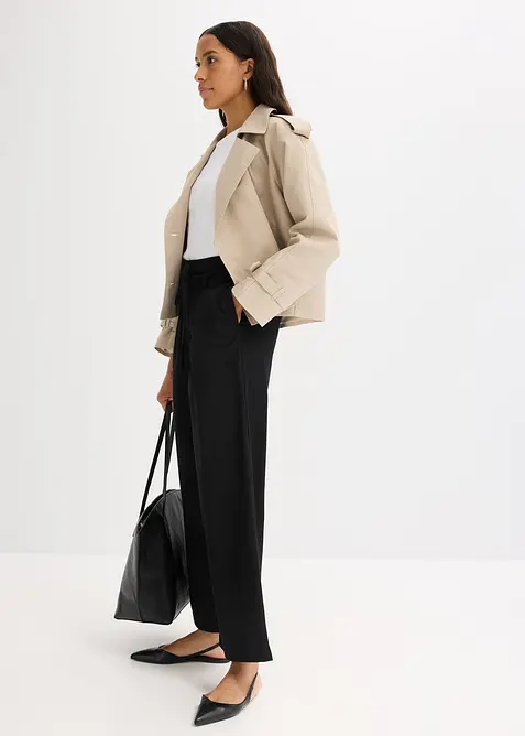 Byxa med gubbveck och knytsk&auml;rp, bonprix