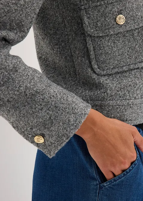 Blusjacka i mjuk boucl&eacute;, bonprix